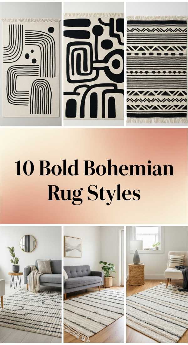 Chic & Free: Master the Modern Boho Aesthetic 10 Bold Bohemian Rug Styles 6a0ea30710047