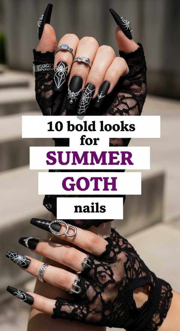 10 Bold Looks For Summer Goth Nails 6a059cc6ab792