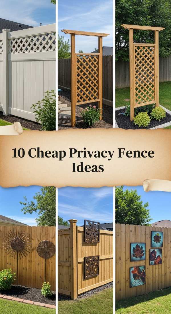 10 Cheap Privacy Fence Ideas 6a04caa22d2b6