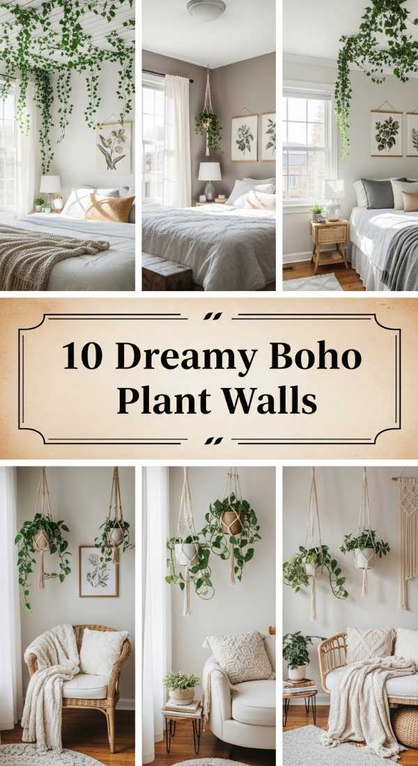 10 Dreamy Boho Plant Walls 69f48f2f08528