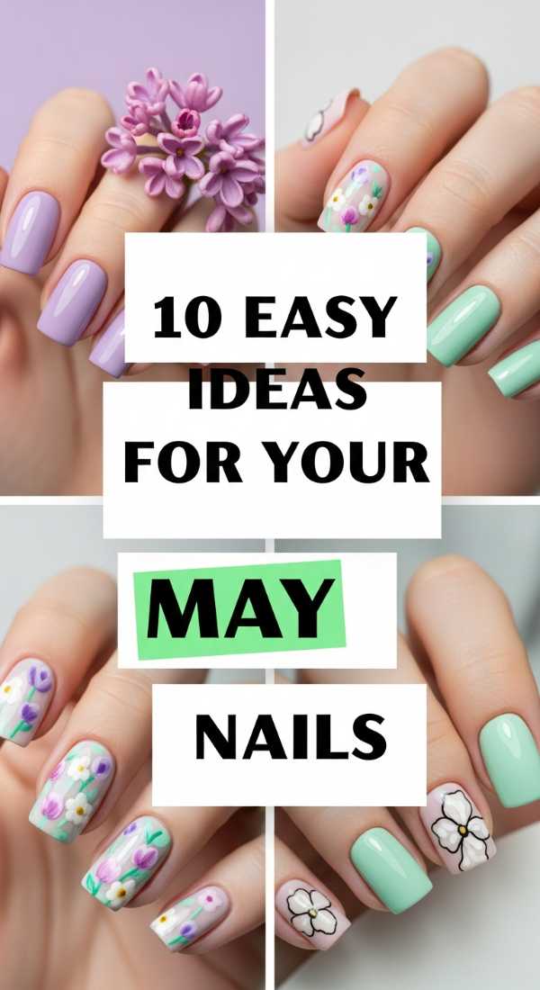 10 Easy Ideas For Your May Nails 6a05a3d9990d2