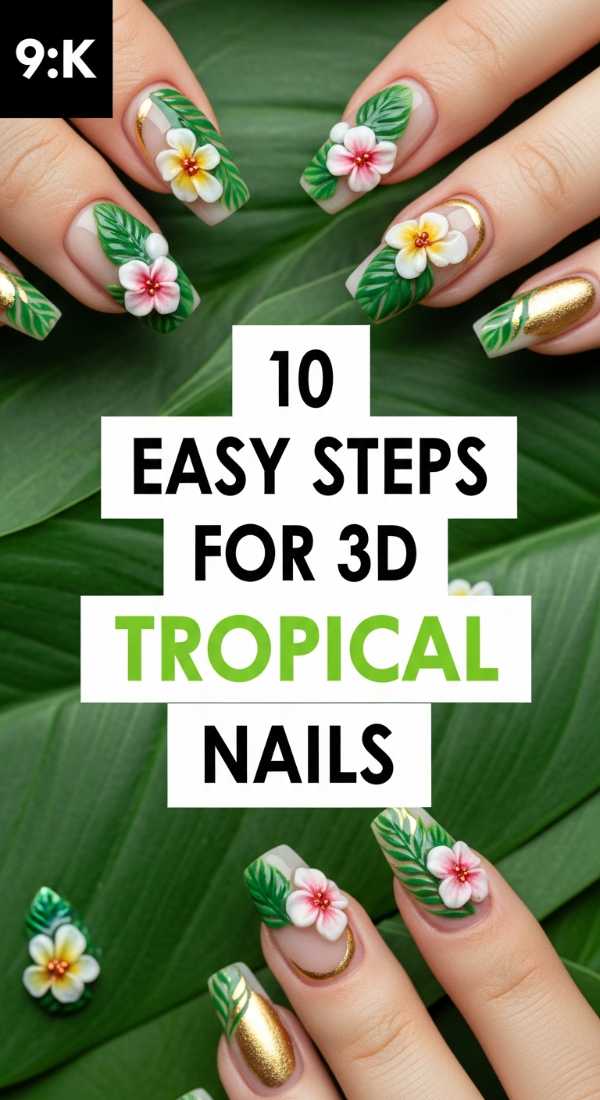 10 Easy Steps For 3d Tropical Nails 6a0f113a23be2