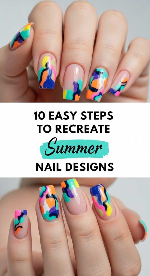 10 Easy Steps To Recreate Summer Nail Designs 6a0595db0f929