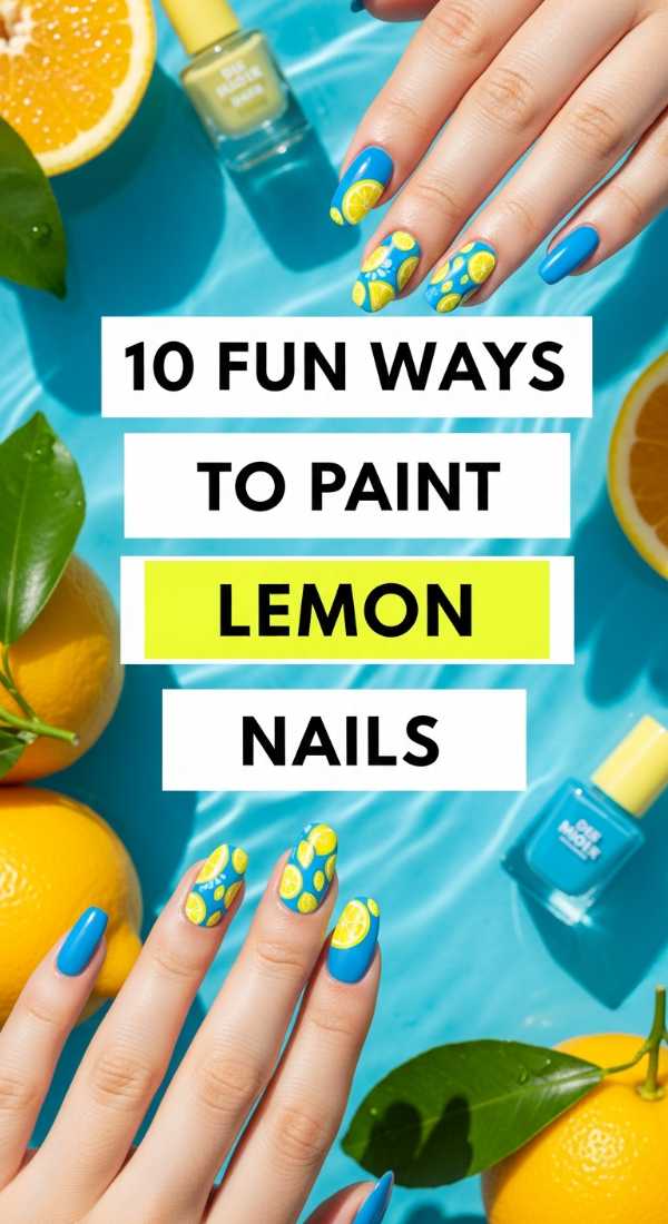 10 Fun Ways To Paint Lemon Nails 6a05998eb763d