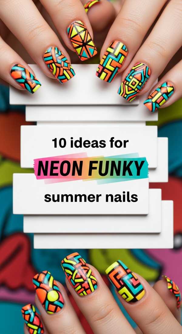 10 Ideas For Neon Funky Summer Nails 6a031a22dc5e2