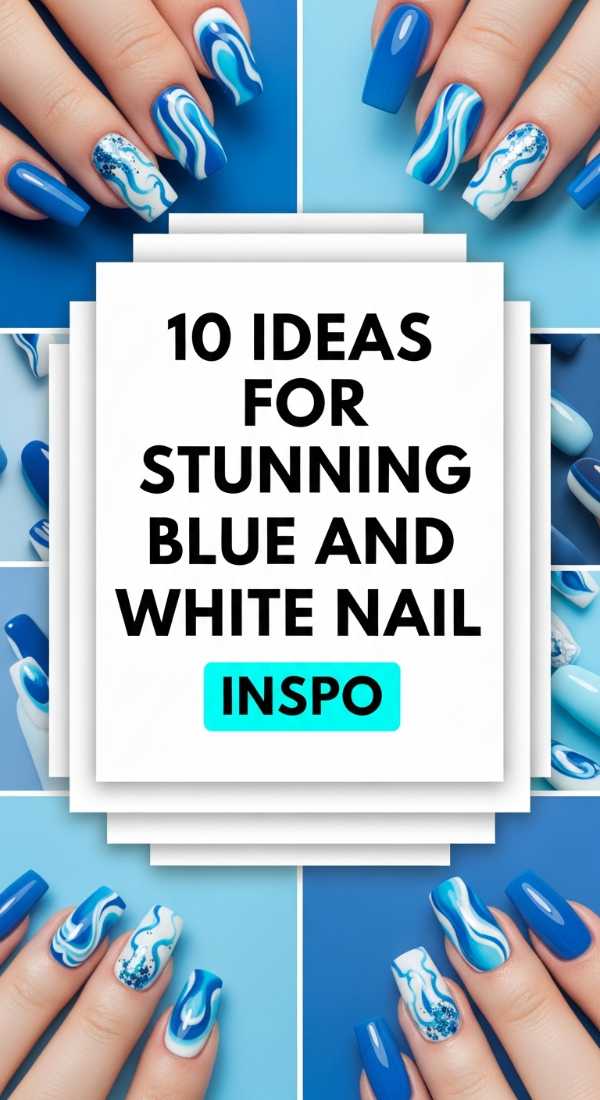 10 Ideas For Stunning Blue And White Nail Inspo 69fc7f6f196ef
