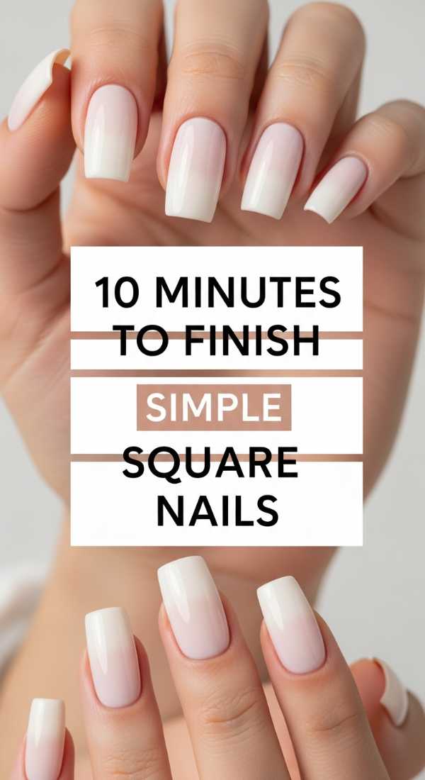 10 Minutes To Finish Simple Square Nails 6a0597e14372b