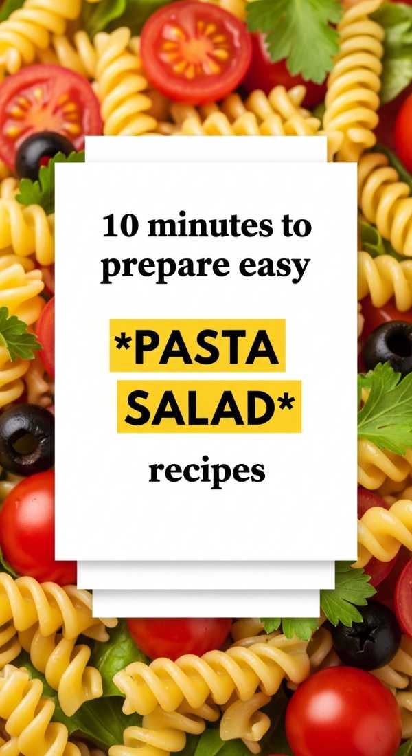 10 Minutes To Prepare Easy Pasta Salad Recipes 6a070387d5730