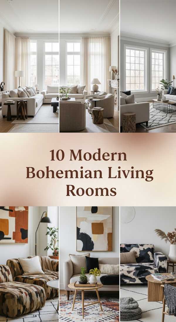 Chic & Free: Master the Modern Boho Aesthetic 10 Modern Bohemian Living Rooms 6a0ea30a542f9