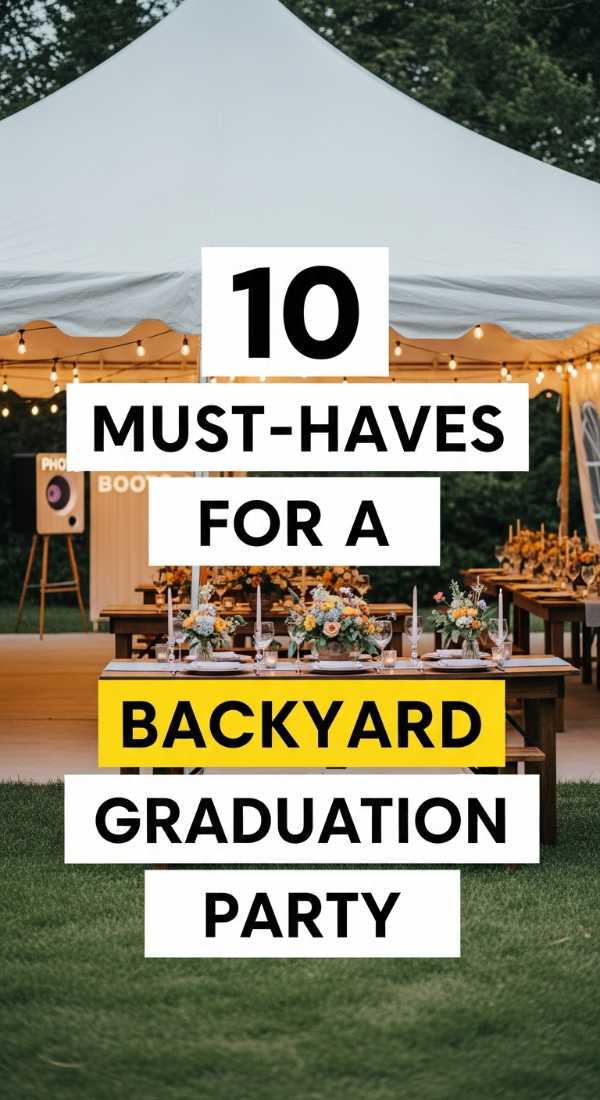 Stress-Free Celebration: DIY Hacks for Your Best Summer & Grad Party Ever 10 Must Haves For A Backyard Graduation Party 6a0deeeb5cdbc