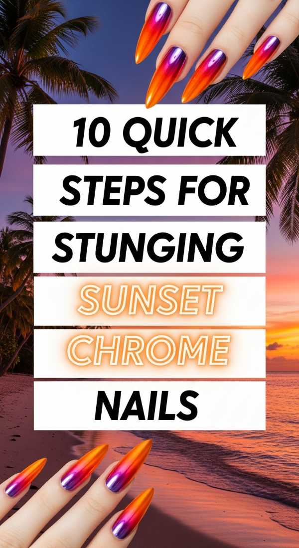10 Quick Steps For Stunning Sunset Chrome Nails 6a05a14b9d2ac