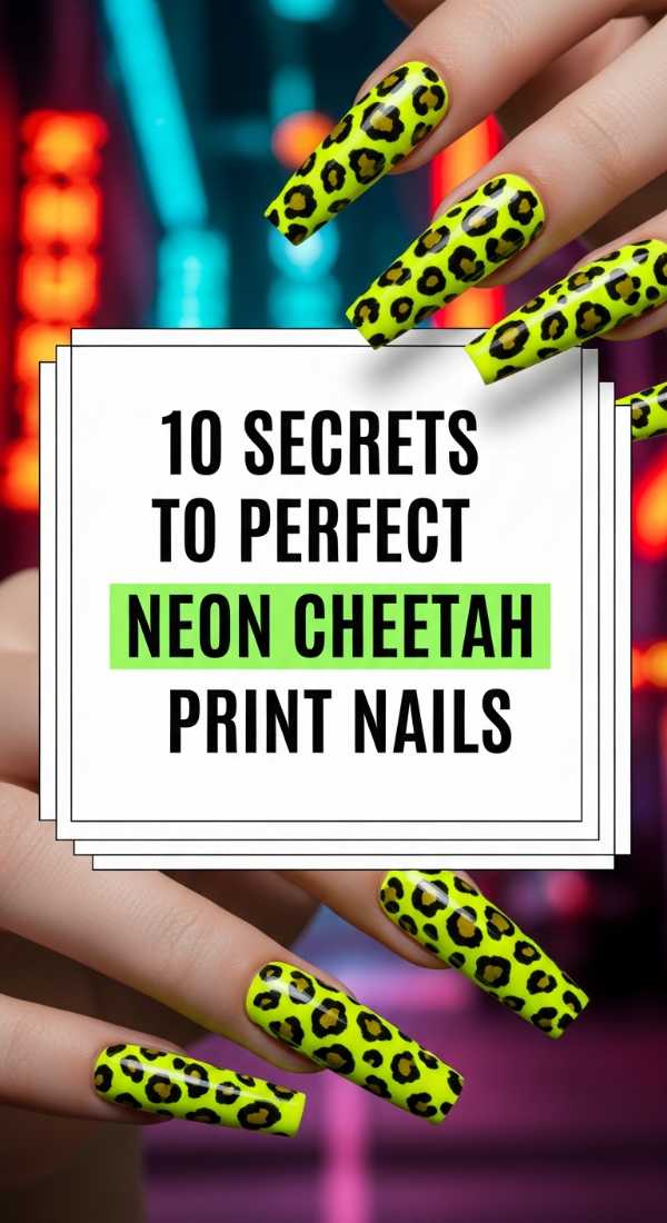 10 Secrets To Perfect Neon Cheetah Print Nails 6a059cc3036bb