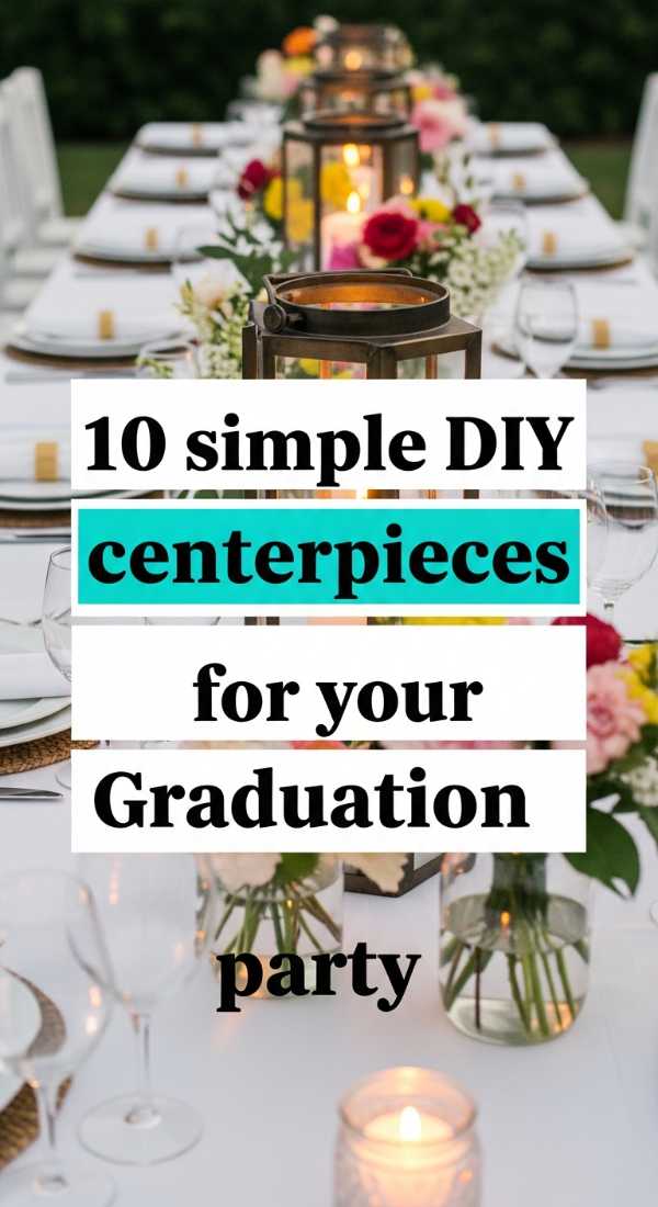 10 Simple Diy Centerpieces For Your Graduation Party 69f7277513bdd