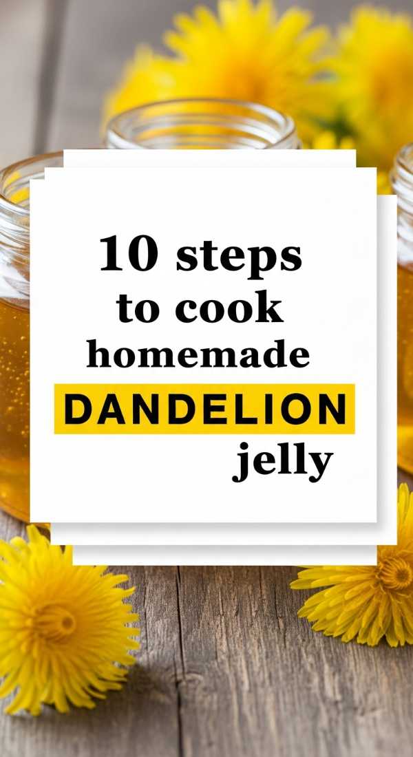 10 Steps To Cook Homemade Dandelion Jelly 6a001616be837