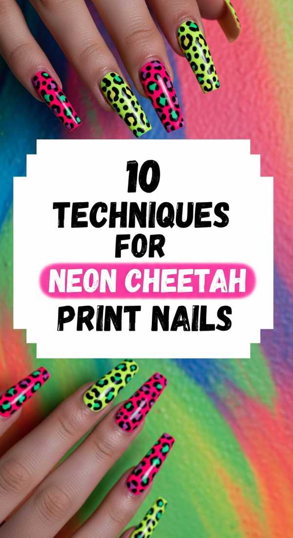 10 Techniques For Neon Cheetah Print Nails 6a05a50f801dd