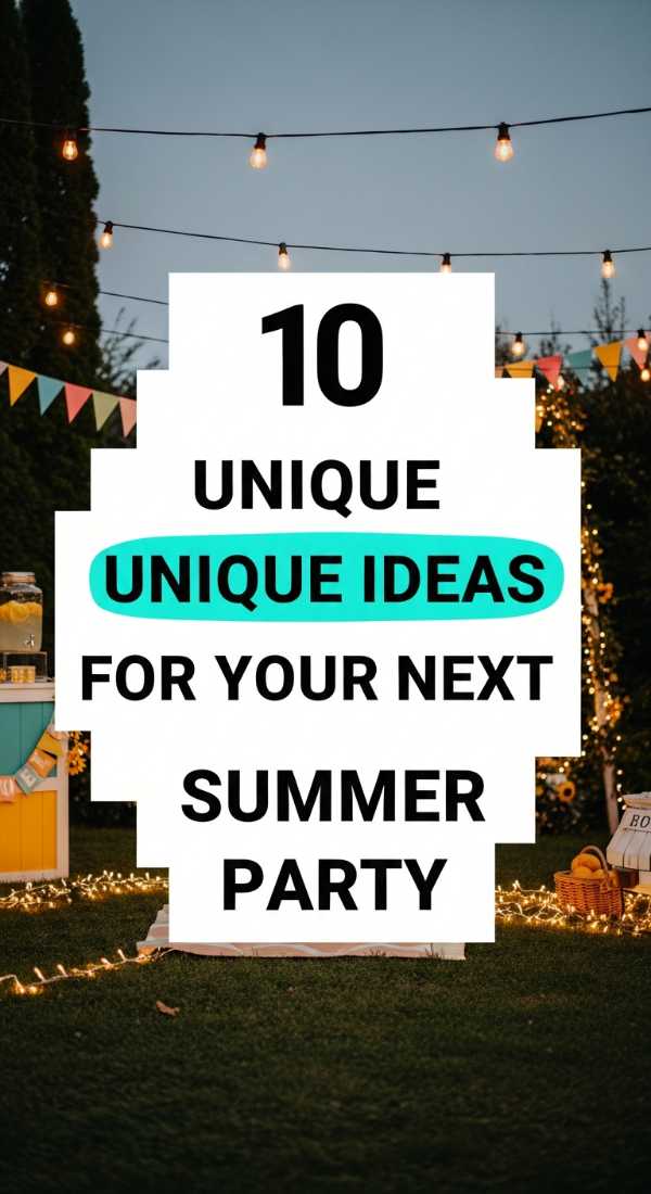 10 Unique Ideas For Your Next Summer Party 6a031c21d9248