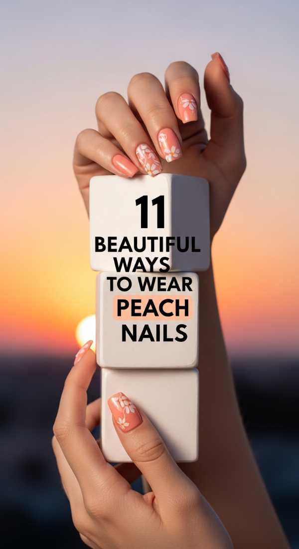 11 Beautiful Ways To Wear Peach Nails 6a0599907de89