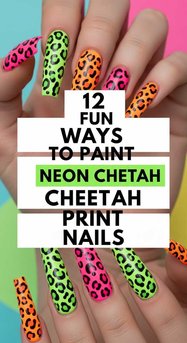 12 Fun Ways To Paint Neon Cheetah Print Nails 6a059ccd37987