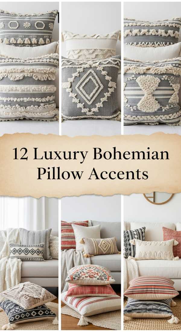 Chic & Free: Master the Modern Boho Aesthetic 12 Luxury Bohemian Pillow Accents 6a0ea30825604