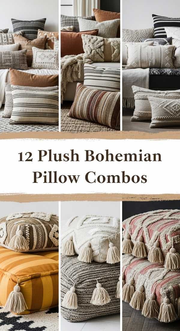 12 Plush Bohemian Pillow Combos 6a0ea32d2a1bc