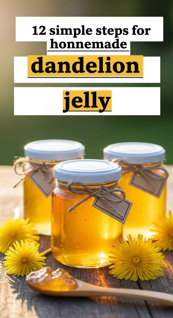 12 Simple Steps For Homemade Dandelion Jelly 6a00161355424