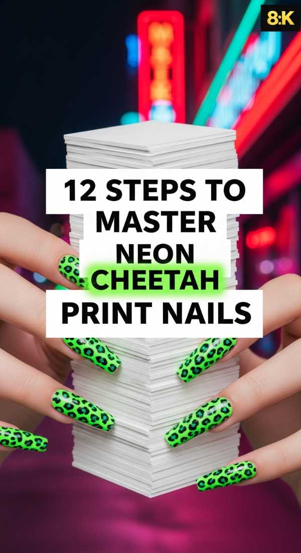 12 Steps To Master Neon Cheetah Print Nails 6a05a14dd7e40