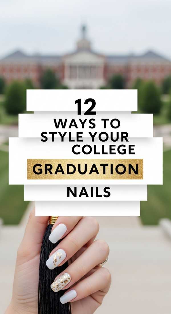 12 Ways To Style Your College Graduation Nails 6a059cb6f1f32