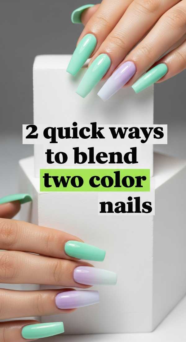 Chaos to Couture: How to Master the Colorful Junk Nail Trend 2 Quick Ways To Blend Two Color Nails 6a0f0b7995fa1