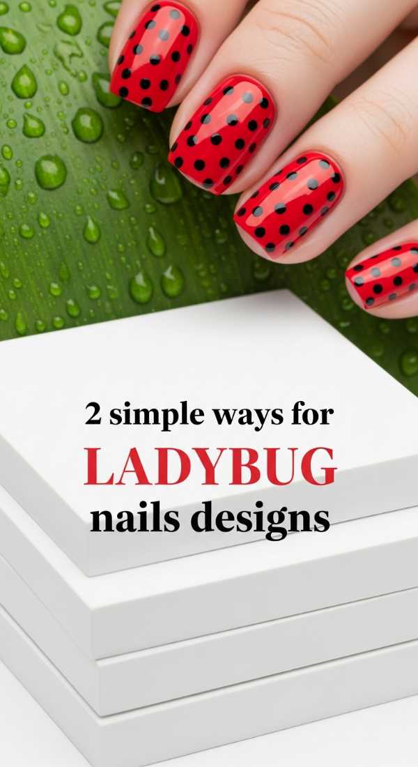2 Simple Ways For Ladybug Nails Designs 6a021e632ef05