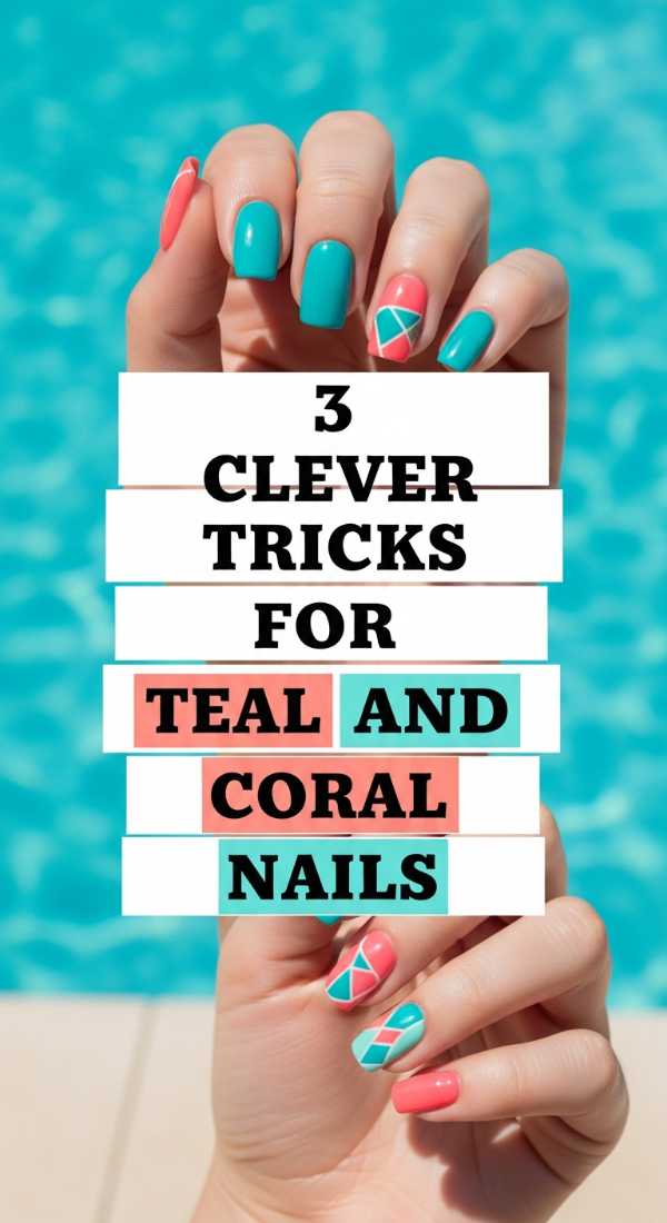 3 Clever Tricks For Teal And Coral Nails 6a0599a6e097e