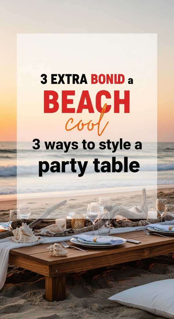 Stress-Free Soirées: Your Master Class in Party Styling 3 Cool Ways To Style A Beach Party Table 6a0db3ce90ba0