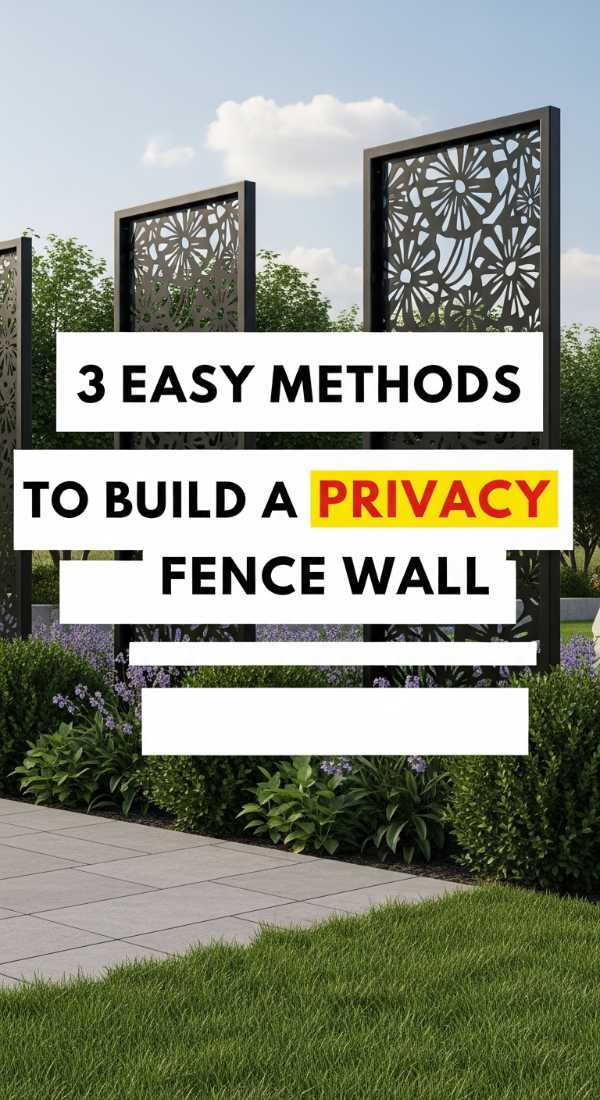 Modern Wall Design Masterclass: Transform Any Room Like a Pro 3 Easy Methods To Build A Privacy Fence Wall 69fb2237a04f4