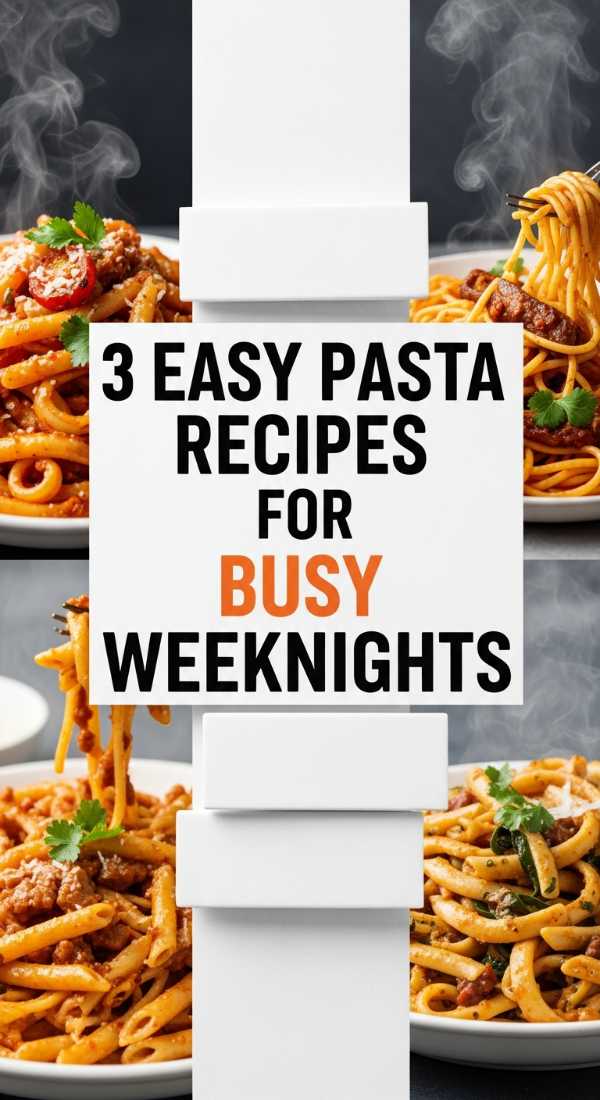 3 Easy Pasta Recipes For Busy Weeknights 6a10964d1776c