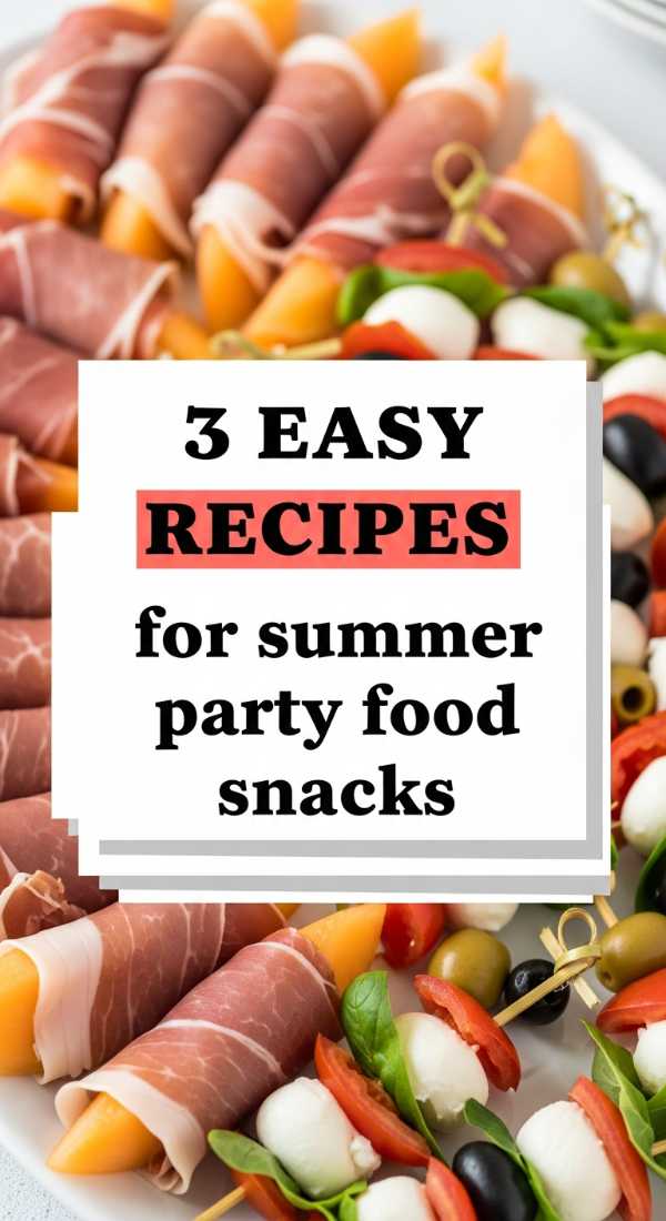 3 Easy Recipes For Summer Party Food Snacks 69fb140eb9173