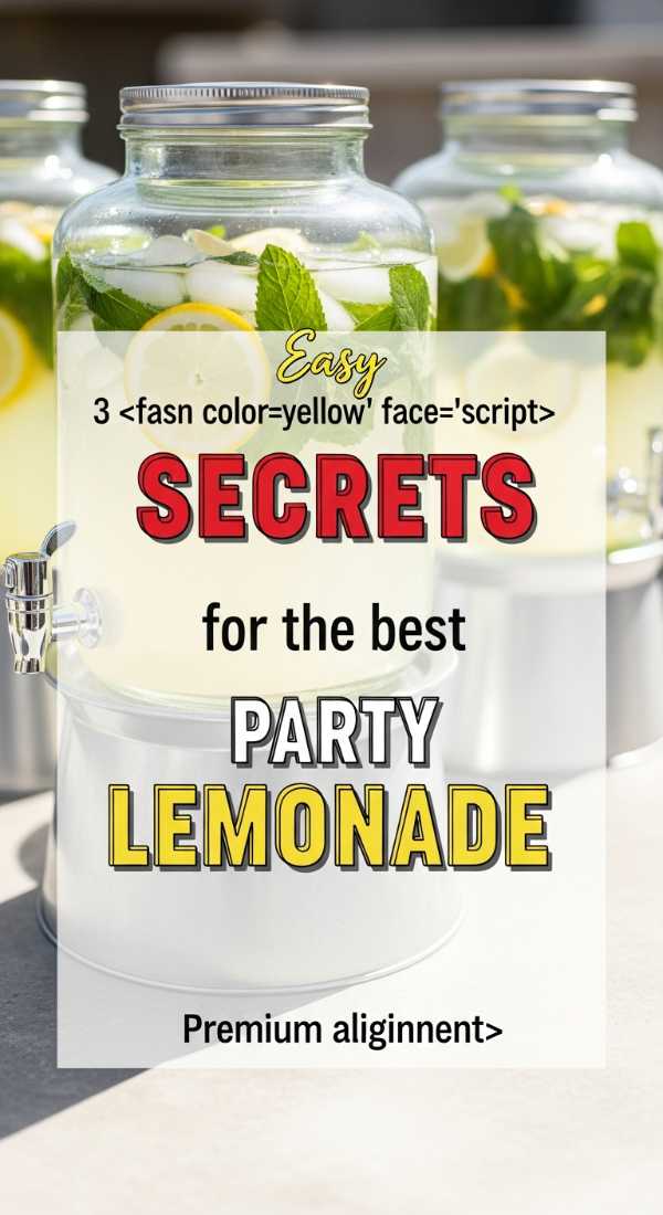 3 Easy Secrets For The Best Party Lemonade 69fae90b0a370