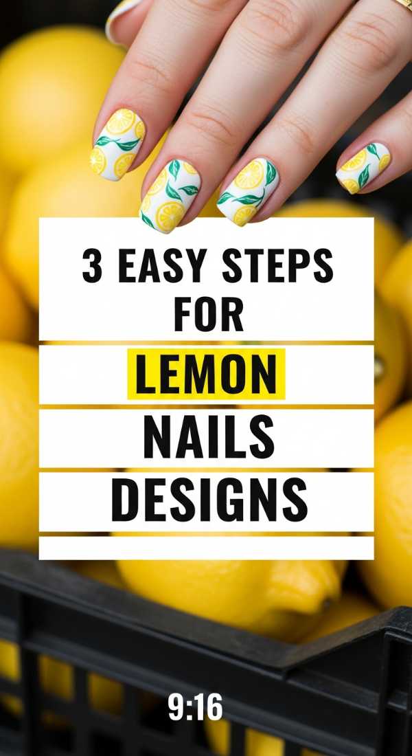 3 Easy Steps For Lemon Nails Designs 6a05a15056a3c