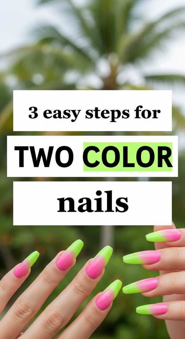3 Easy Steps For Two Color Nails 6a0f0b82e8136