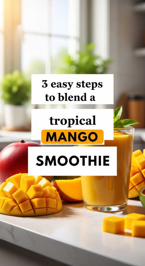 3 Easy Steps To Blend A Tropical Mango Smoothie 69f47c68771bb