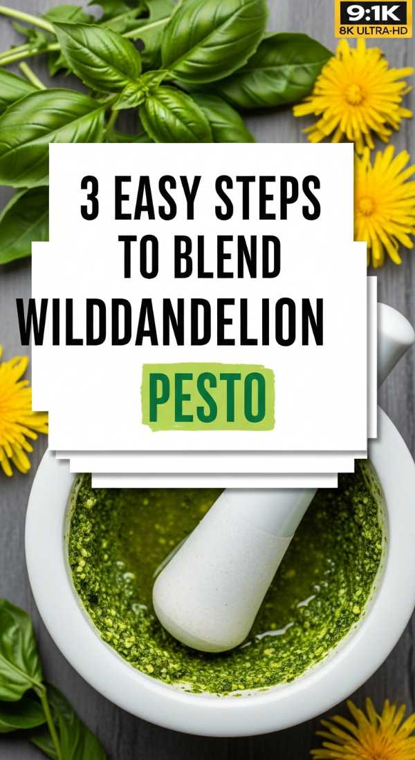 3 Easy Steps To Blend Wild Dandelion Pesto 69f6f4bca343b