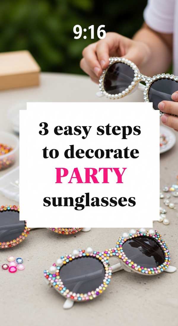 3 Easy Steps To Decorate Party Sunglasses 69fb140c75c9d
