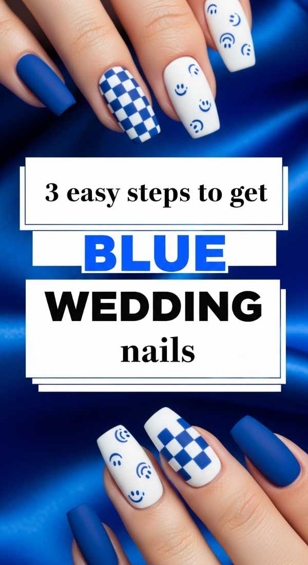 3 Easy Steps To Get Blue Wedding Nails 69f5e2b91fadf