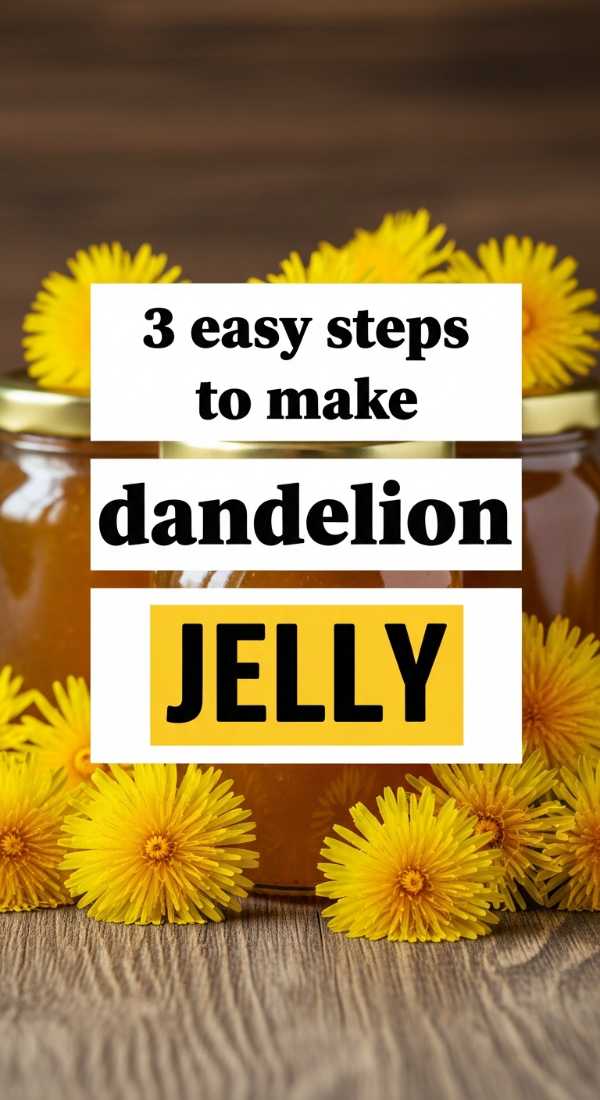 3 Easy Steps To Make Dandelion Jelly 69fd889c90fbe