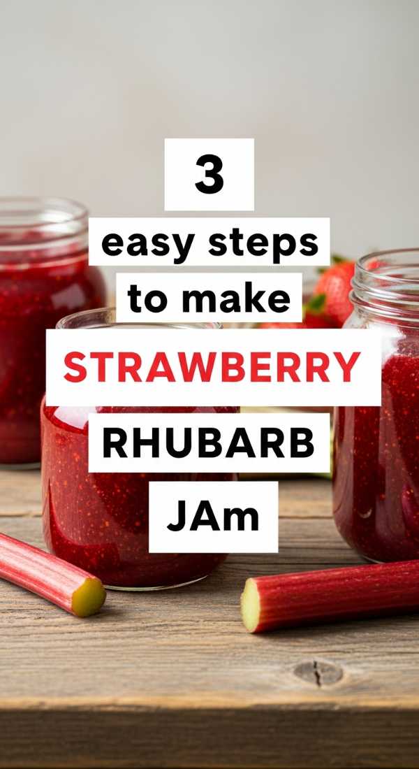 3 Easy Steps To Make Strawberry Rhubarb Jam 69fd88ab42359