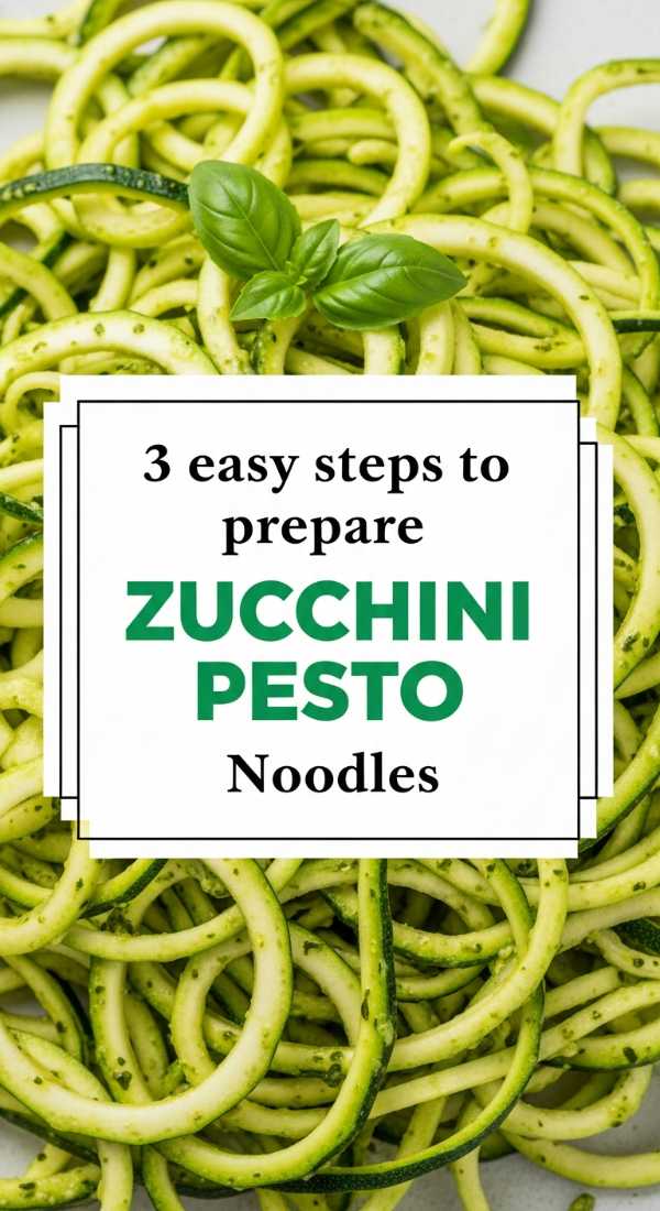 3 Easy Steps To Prepare Zucchini Pesto Noodles 69fd8aa2bf8a3