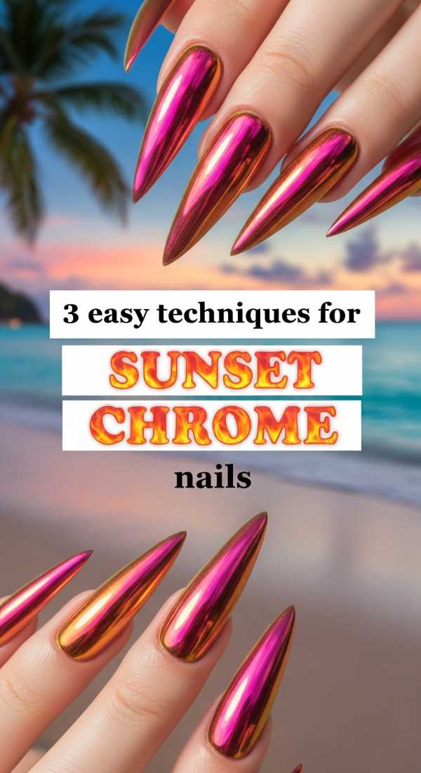 3 Easy Techniques For Sunset Chrome Nails 6a059b30c320c