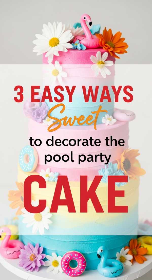 3 Easy Ways To Decorate Pool Party Cake 6a057bd6a8520