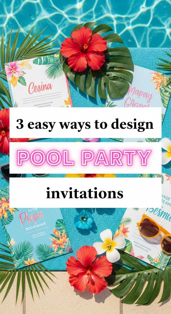 3 Easy Ways To Design Pool Party Invitations 6a18a69dc1de1