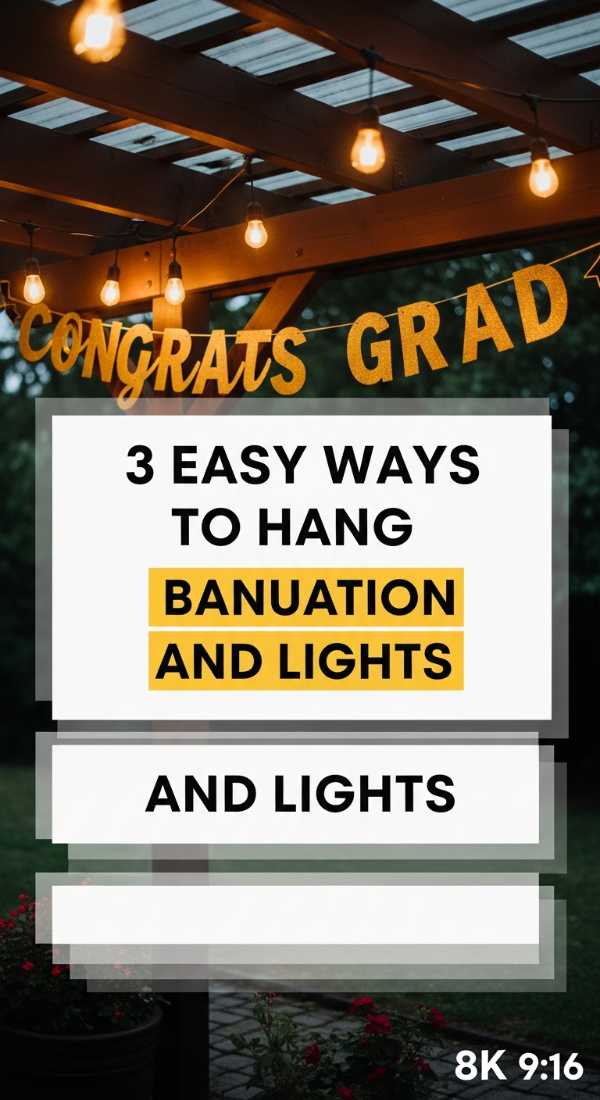 3 Easy Ways To Hang Graduation Banners And Lights 69f72775a8d54