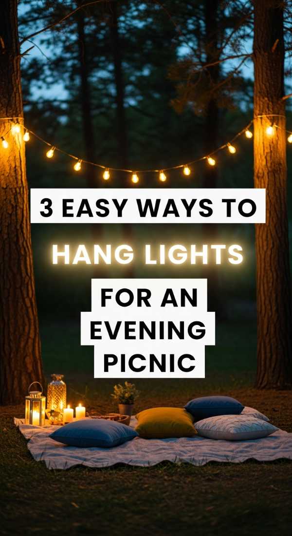 3 Easy Ways To Hang Lights For An Evening Picnic 6a031c2c1cf20