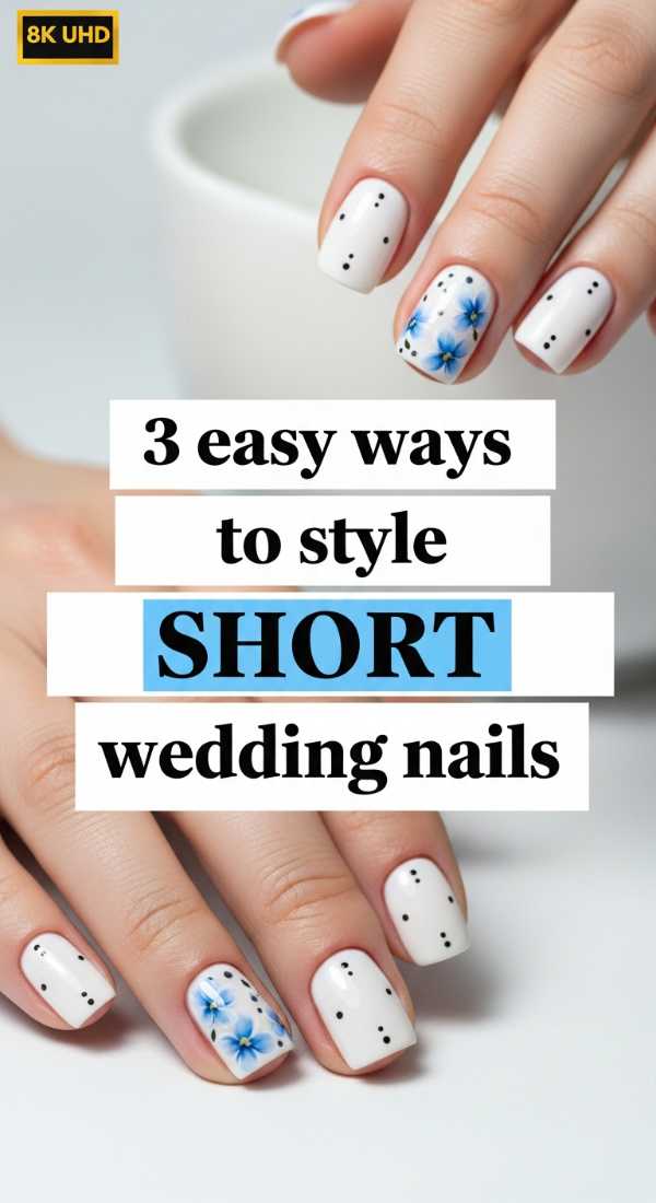 3 Easy Ways To Style Short Wedding Nails 6a021e6c03914